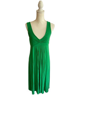 J.Crew Apple Green Sleeveless V-neck Midi Dress M Sundress Summer